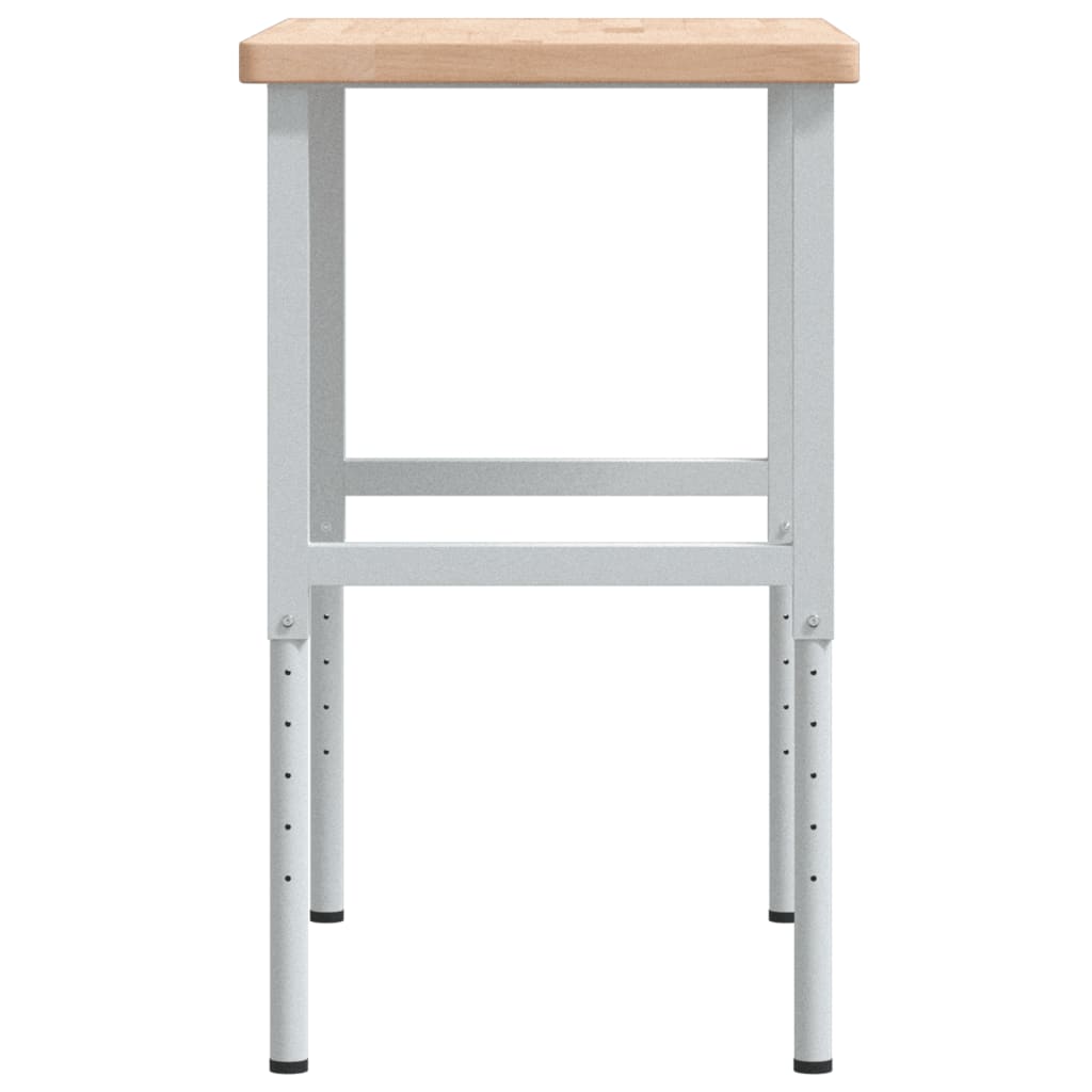 vidaXL Banco Lavoro 100x60x(73-99,5) cm Legno di Rovere Rettangolare