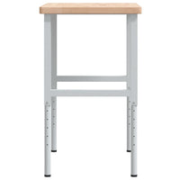 vidaXL Banco Lavoro 100x60x(73-99,5) cm Legno di Rovere Rettangolare