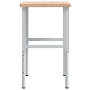 vidaXL Banco Lavoro 100x60x(73-99,5) cm Legno di Rovere Rettangolare