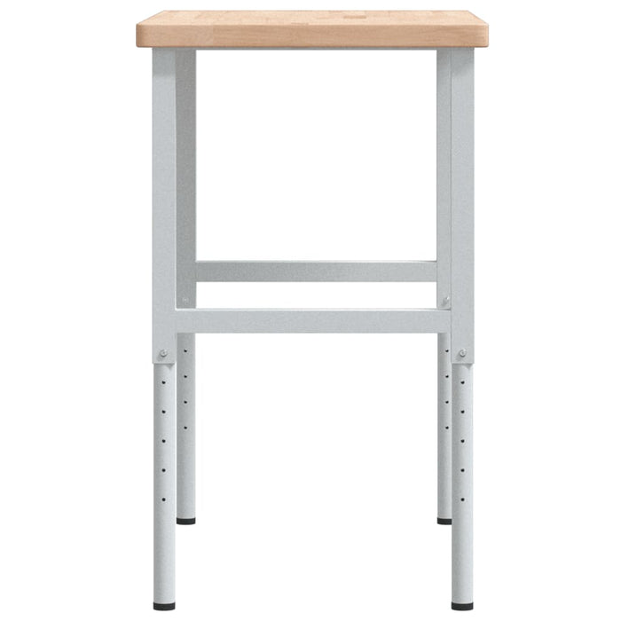 vidaXL Banco Lavoro 100x60x(73-99,5) cm Legno di Rovere Rettangolare