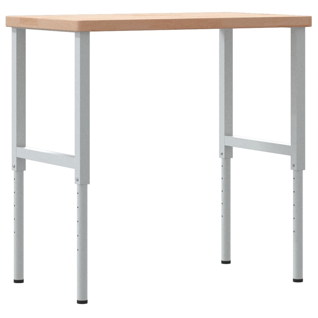 vidaXL Banco Lavoro 100x60x(73-99,5) cm Legno di Rovere Rettangolare