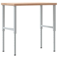 vidaXL Banco Lavoro 100x60x(73-99,5) cm Legno di Rovere Rettangolare