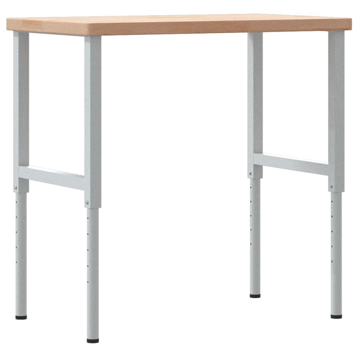 vidaXL Banco Lavoro 100x60x(73-99,5) cm Legno di Rovere Rettangolare