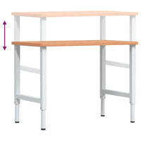 Banco da Lavoro 100x60x(71,5-98) cm Legno Faggio Rettangolare