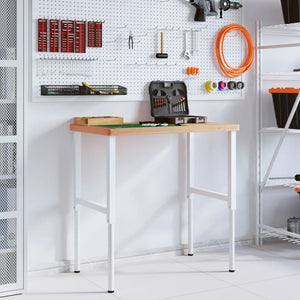 Banco Lavoro 100x60x(73-99,5) cm Legno di Faggio Rettangolare 3309707