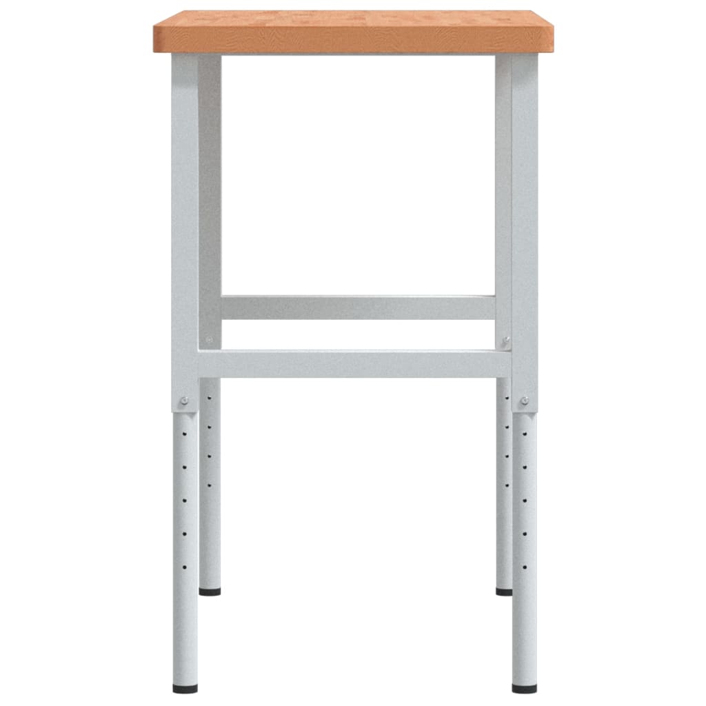 Banco Lavoro 100x60x(73-99,5) cm Legno di Faggio Rettangolare 3309707