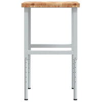 Banco Lavoro 80x60x(73-99,5) cm Legno di Faggio Rettangolare 3309714