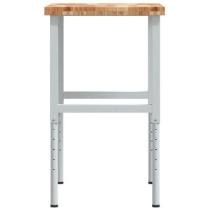 Banco Lavoro 80x60x(73-99,5) cm Legno di Faggio Rettangolare 3309714