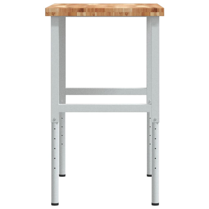 vidaXL Banco Lavoro 100x60x(73-99,5) cm Legno di Acacia Rettangolare