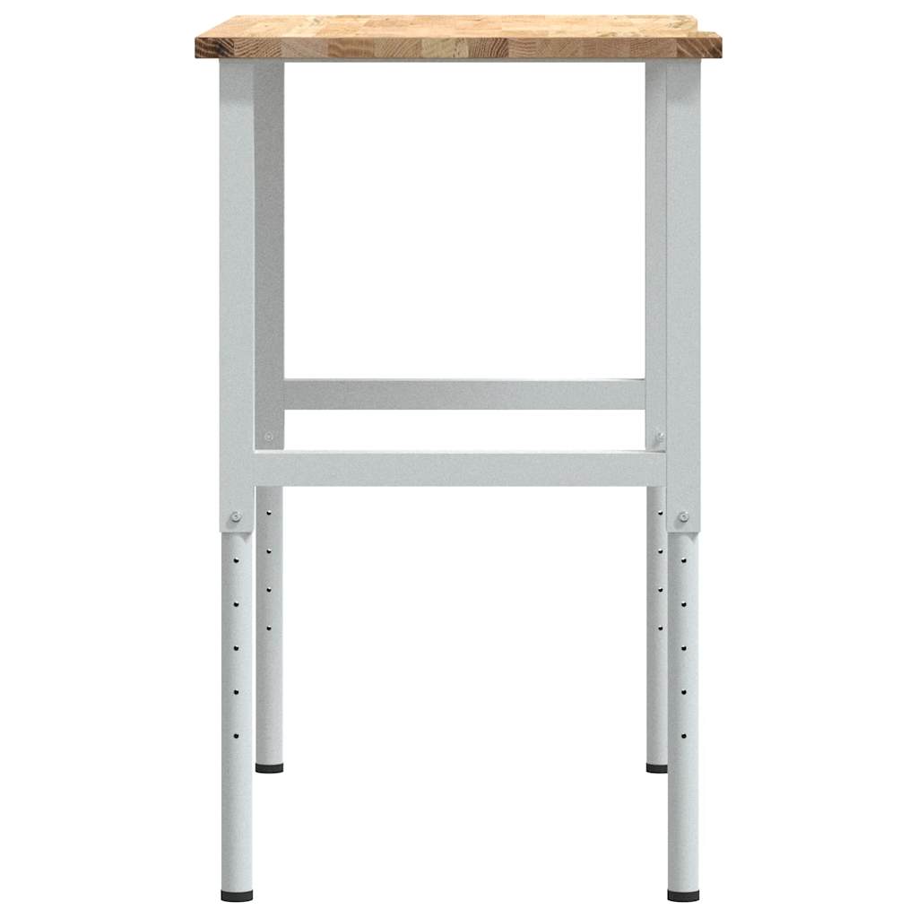 vidaXL Banco da Lavoro 100x60x(71,5-98) cm Legno Massello Rovere