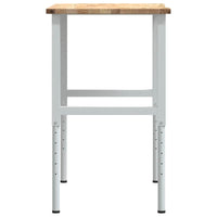 vidaXL Banco da Lavoro 100x60x(71,5-98) cm Legno Massello Rovere