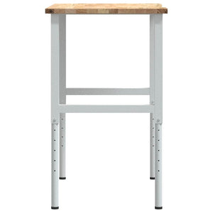 vidaXL Banco da Lavoro 100x60x(71,5-98) cm Legno Massello Rovere