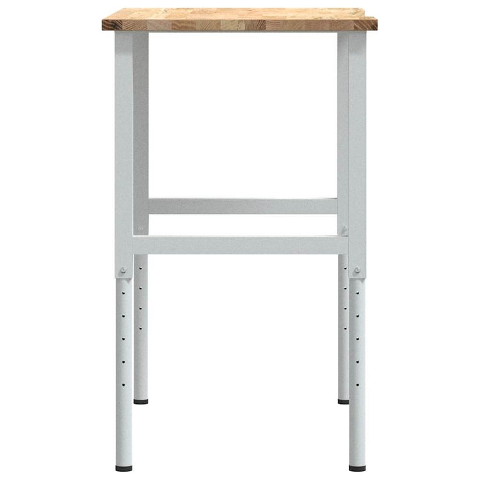 vidaXL Banco da Lavoro 100x60x(71,5-98) cm Legno Massello Rovere