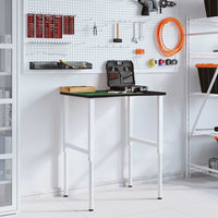 Banco Lavoro Marrone Scuro 80x60x(71,5-98) cm Legno di Rovere 3309720