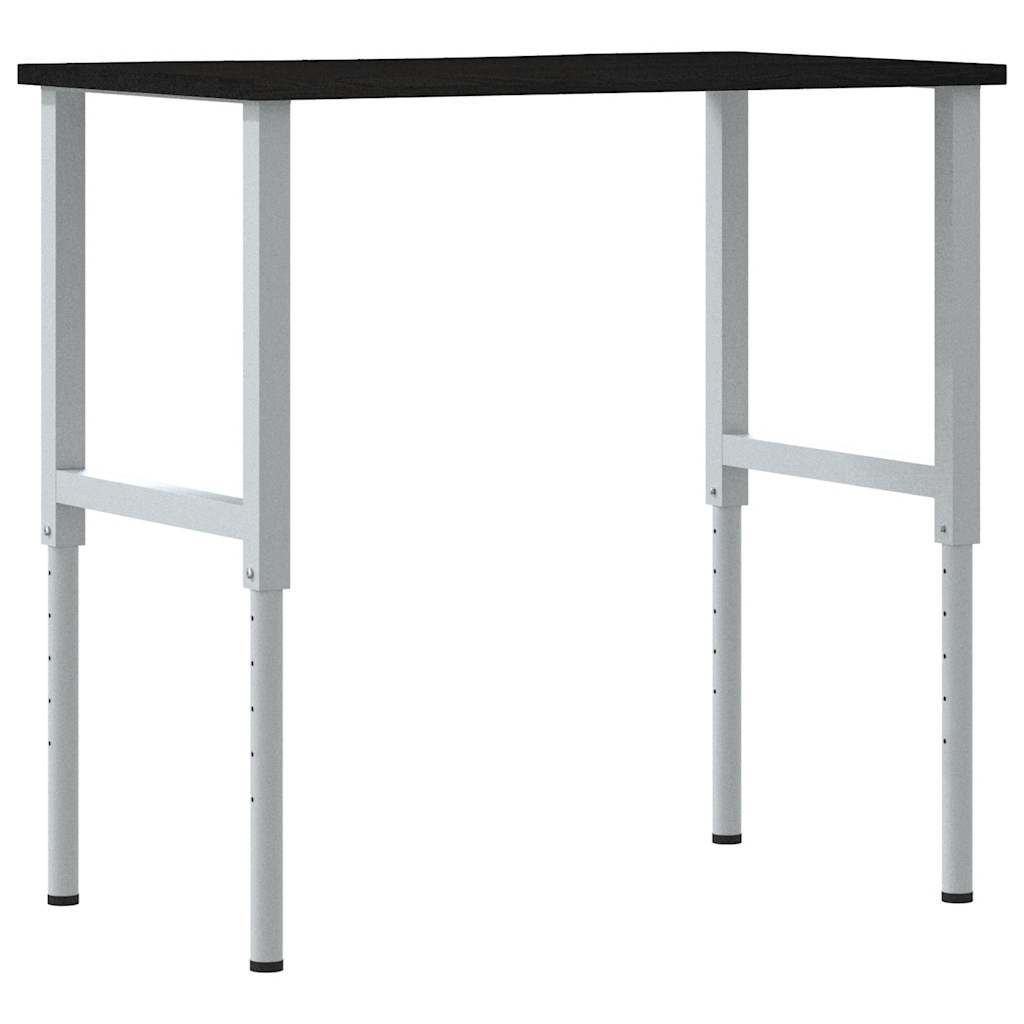 vidaXL Banco Lavoro Marrone Scuro 100x60x(71,5-98) cm Legno di Rovere