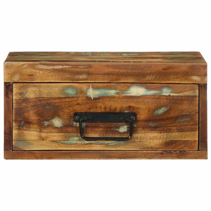 Comodino a Parete in Legno Massello di Recupero 4017453