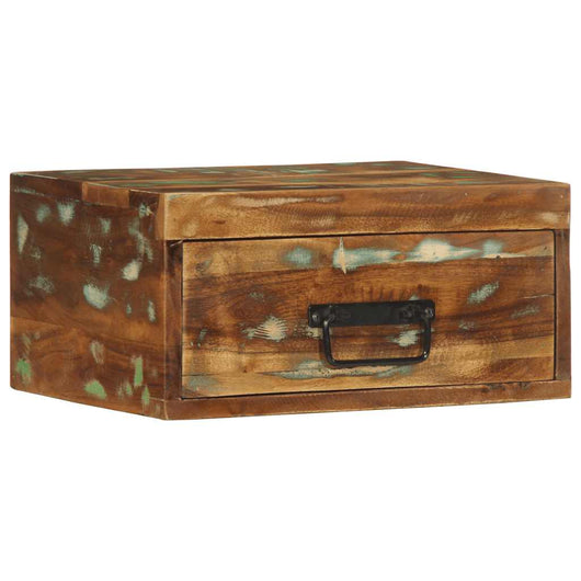 vidaXL Comodini da Parete 2pz in Legno Massello di Recupero