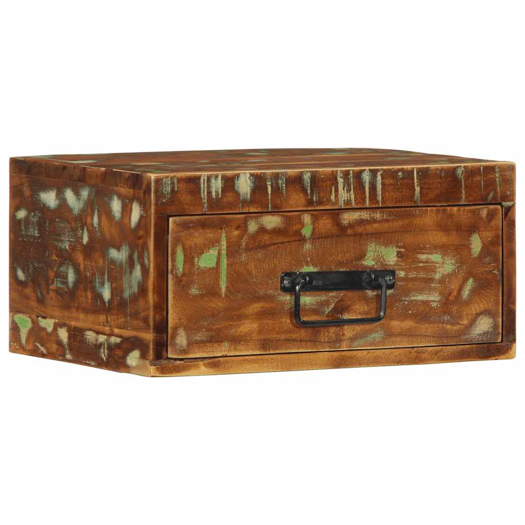 vidaXL Comodini da Parete 2pz in Legno Massello di Recupero