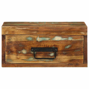 vidaXL Comodini da Parete 2pz in Legno Massello di Recupero