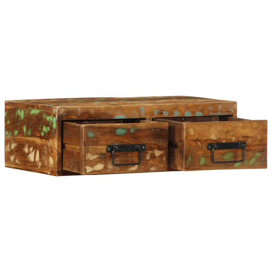 Mobile TV a Parete-Mobile TV a Muro 60x30x19 cm in Legno Massello di Recupero 476949