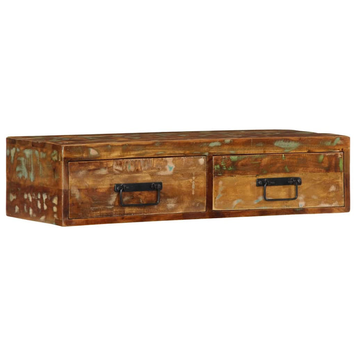 Mobile TV a Parete-Mobile TV a Muro 80x30x19 cm in Legno Massello di Recupero 820880