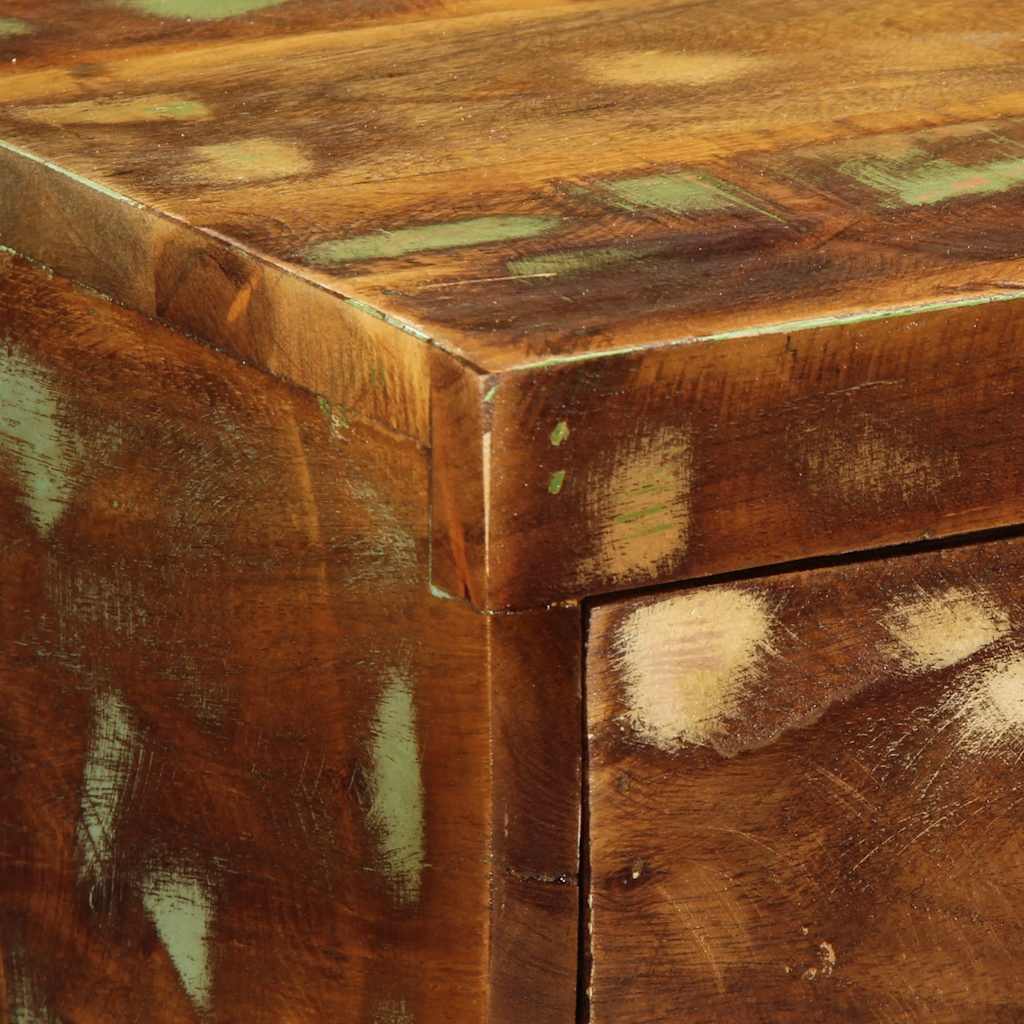 Mobile TV a Parete-Mobile TV a Muro 80x30x19 cm in Legno Massello di Recupero 820880