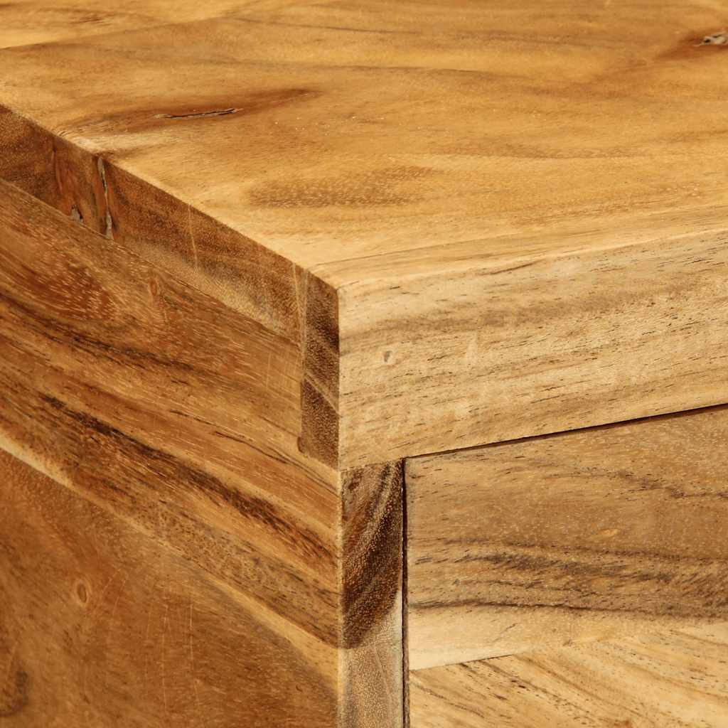 Mobile TV a Parete-Mobile TV a Muro 80x30x19 cm in Legno Massello di Acacia 382872