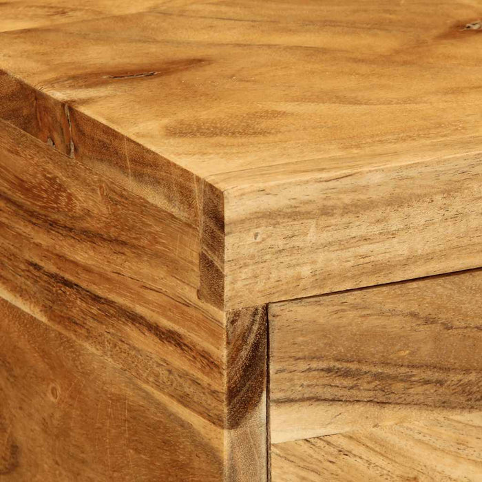 Mobile TV a Parete-Mobile TV a Muro 80x30x19 cm in Legno Massello di Acacia 382872