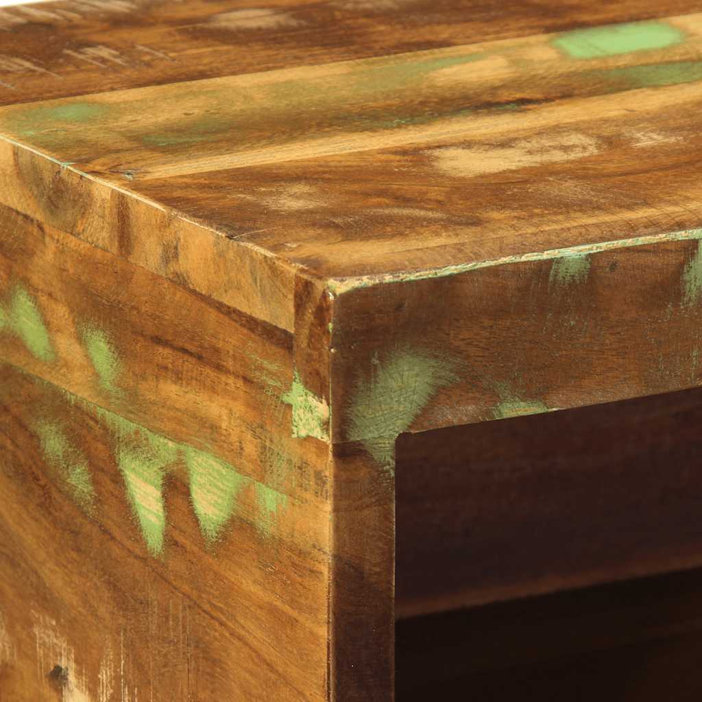 Mobile TV a Parete 2 pz-Set di 2 Mobile TV a Muro in Legno Massello di Recupero