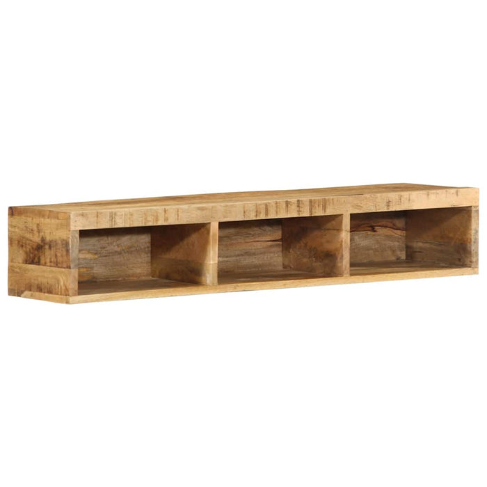 Mobile TV a Parete 100x30x19 cm Legno Grezzo Massello di Mango 4017479