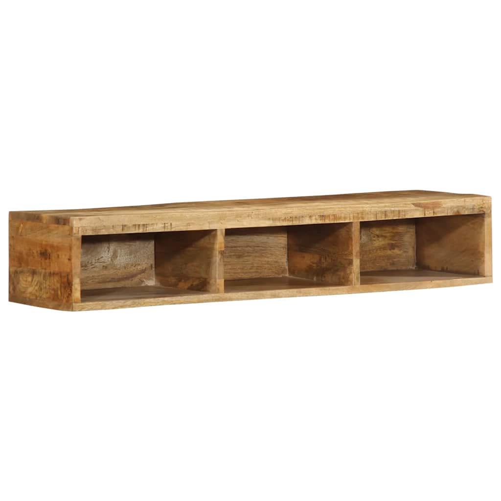 Mobile TV a Parete 100x30x19 cm Legno Grezzo Massello di Mango 4017479