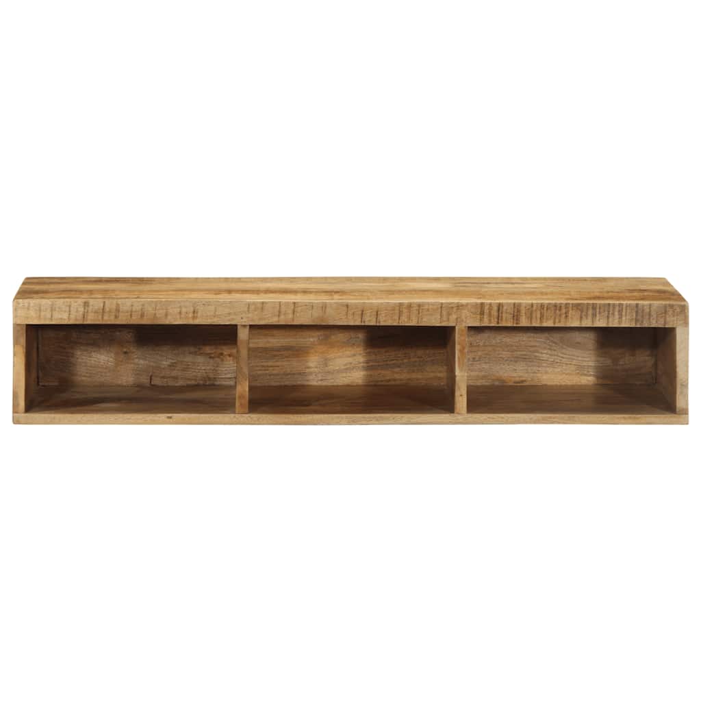 Mobile TV a Parete 100x30x19 cm Legno Grezzo Massello di Mango 4017479