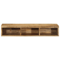 Mobile TV a Parete 100x30x19 cm Legno Grezzo Massello di Mango 4017479