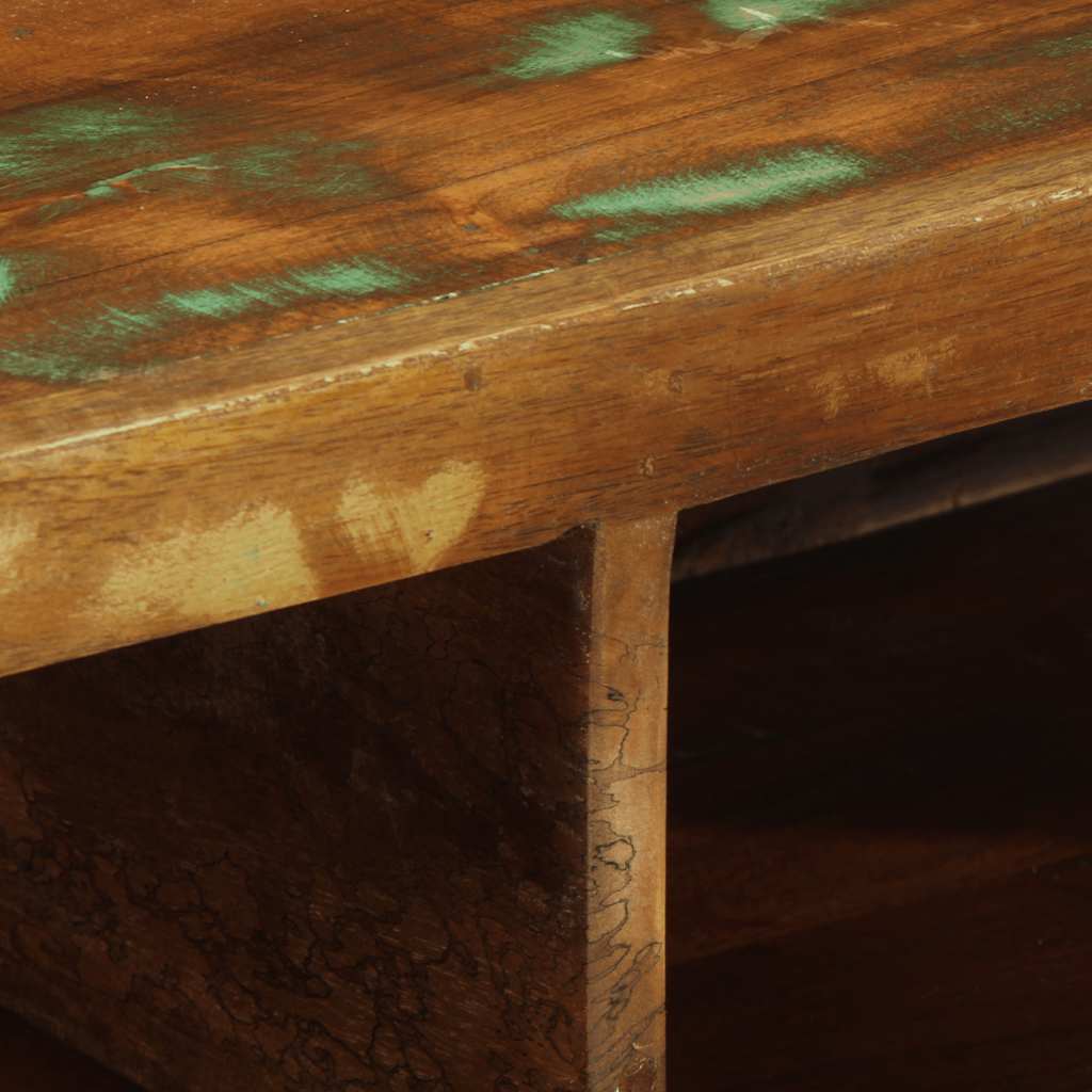 Mobile TV a Parete-Mobile TV a Muro 100x30x19 cm in Legno Massello di Recupero 976797