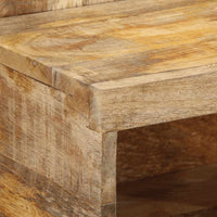 Comodino-Tavolino da notte 50x27x50 cm in Legno Grezzo Massello di Mango 650230