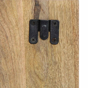 Comodino 50x27x50 cm in Legno Grezzo Massello di Mango 4017521