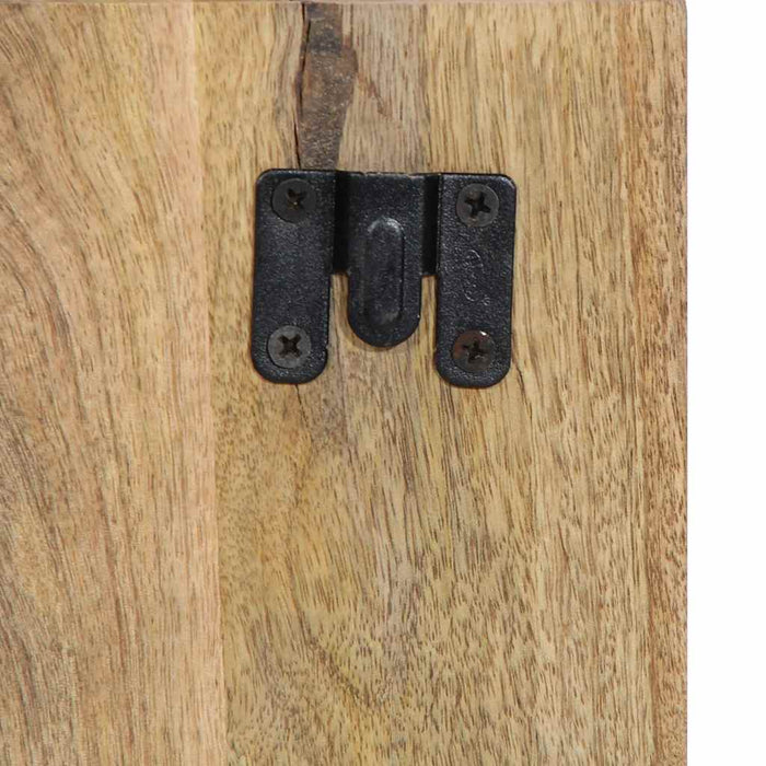 Comodino 50x27x50 cm in Legno Grezzo Massello di Mango 4017521