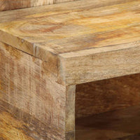Comodino-Tavolino da notte 50x27x50 cm in Legno Grezzo Massello di Mango 607443