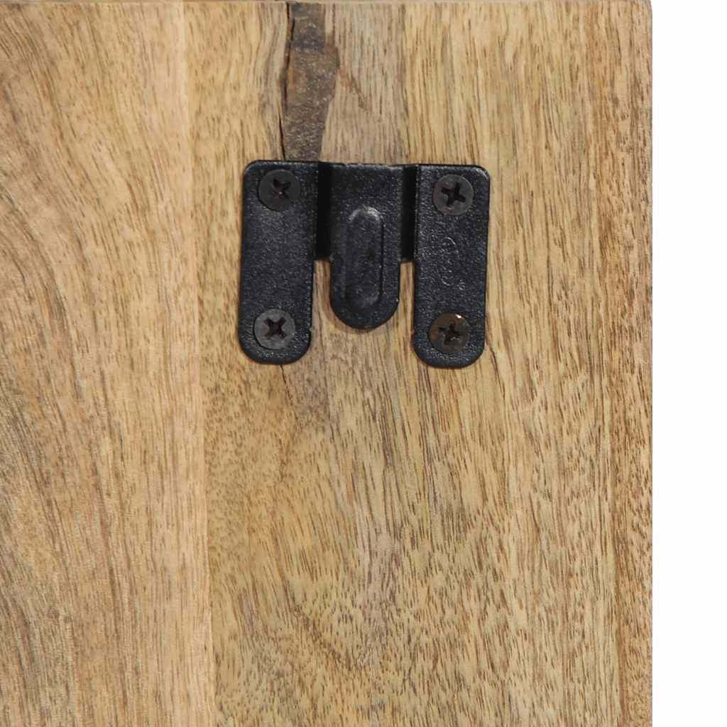 Comodino-Tavolino da notte 50x27x50 cm in Legno Grezzo Massello di Mango 607443