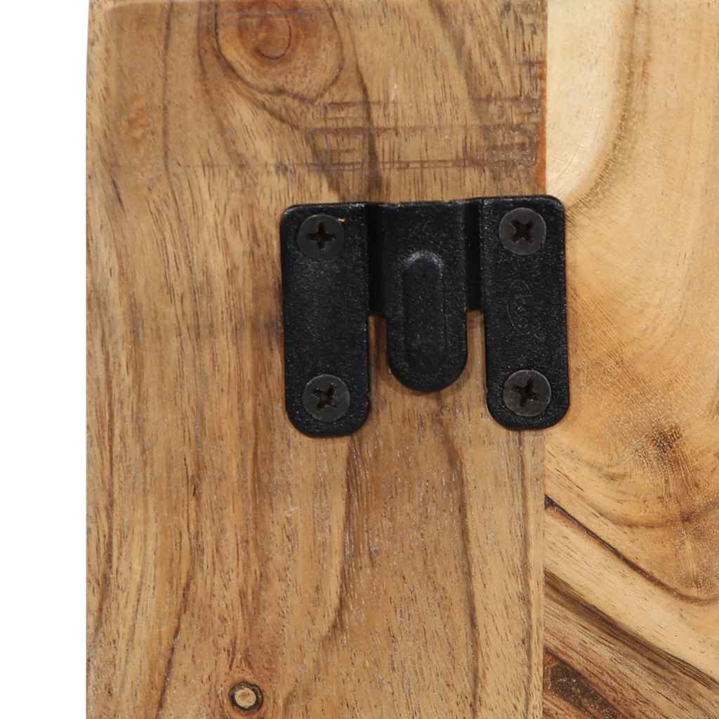 Comodino-Tavolino da notte 50x27x50 cm in Legno Massello di Acacia 319761