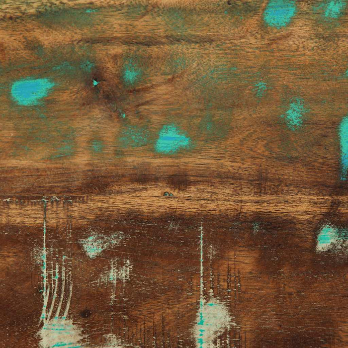 vidaXL Comodino Multicolore 50x27x50 cm in Legno Massello Recupero