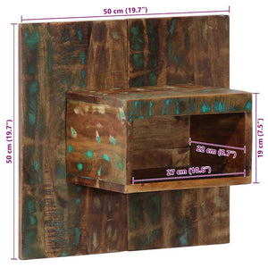 Comodino Multicolore 50x27x50 cm in Legno Massello Recupero 4017525
