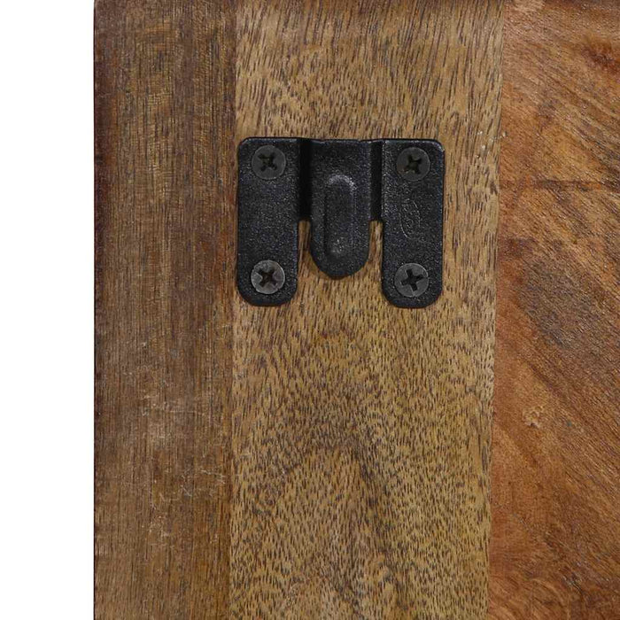 vidaXL Comodino Multicolore 50x27x50 cm in Legno Massello Recupero