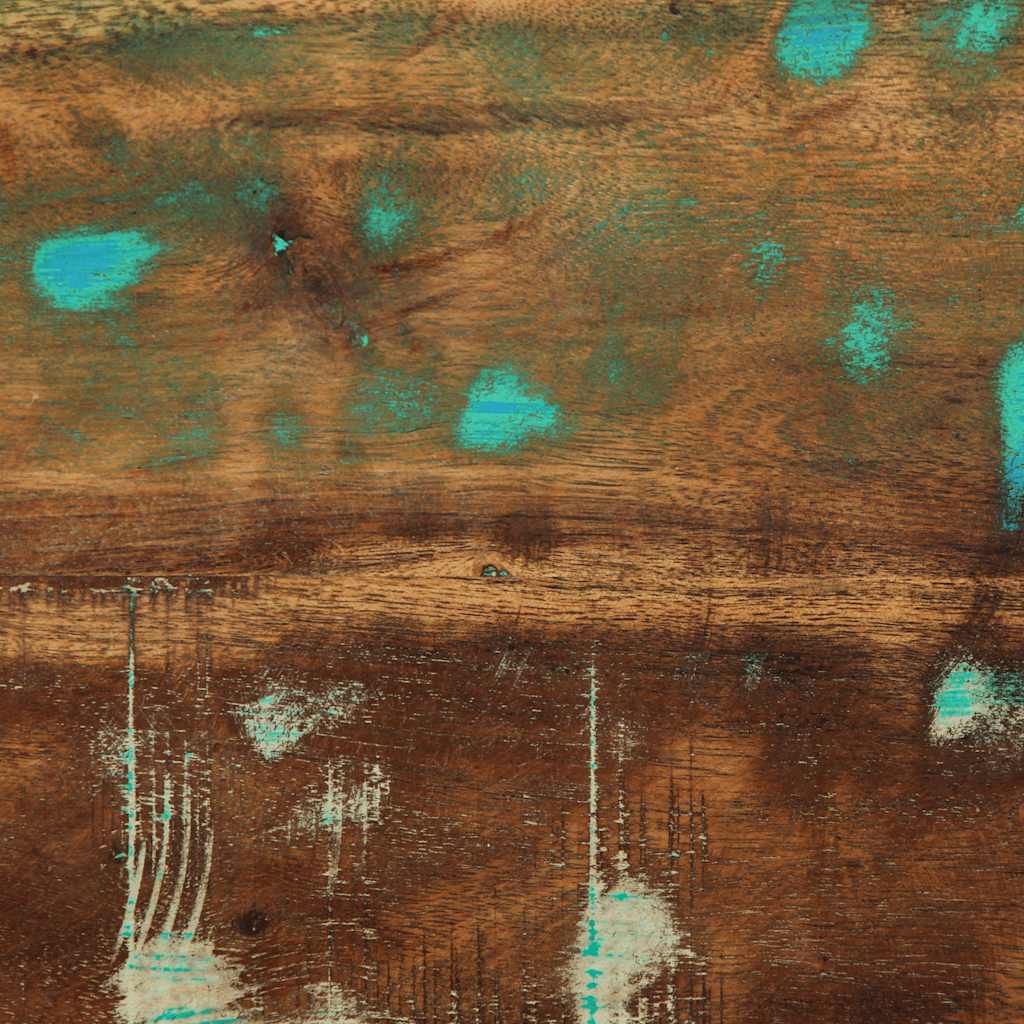 vidaXL Comodino Multicolore 50x27x50 cm in Legno Massello Recupero