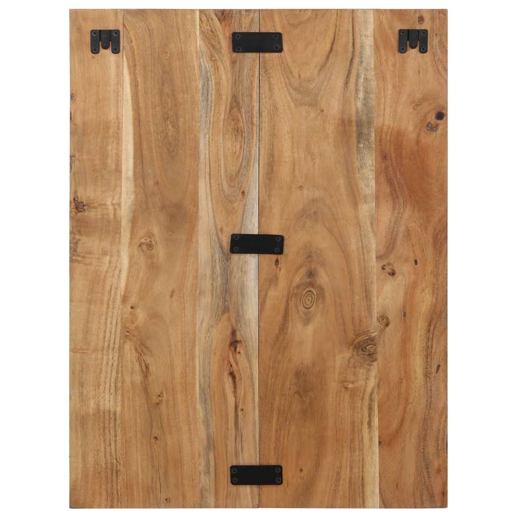 Comodino-Tavolino da notte 60x32x80 cm in Legno Massello di Acacia