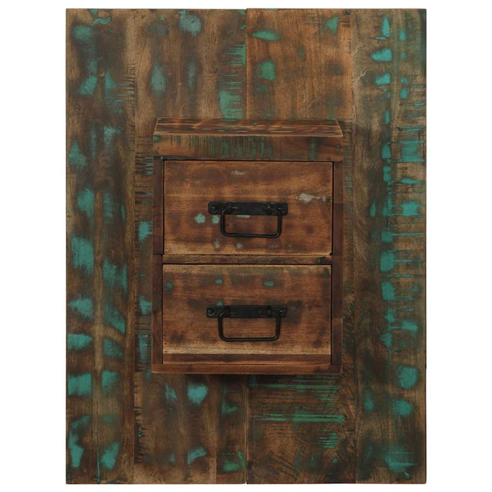 vidaXL Comodino Multicolore 60x32x80 cm in Legno Massello Recupero