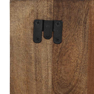 vidaXL Comodino Multicolore 60x32x80 cm in Legno Massello Recupero