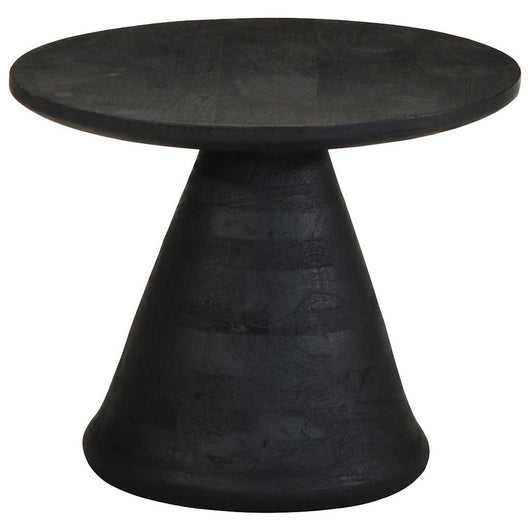 Tavolino da Salotto Nero Ø50x40 cm in Legno Massello di Mango 4017535