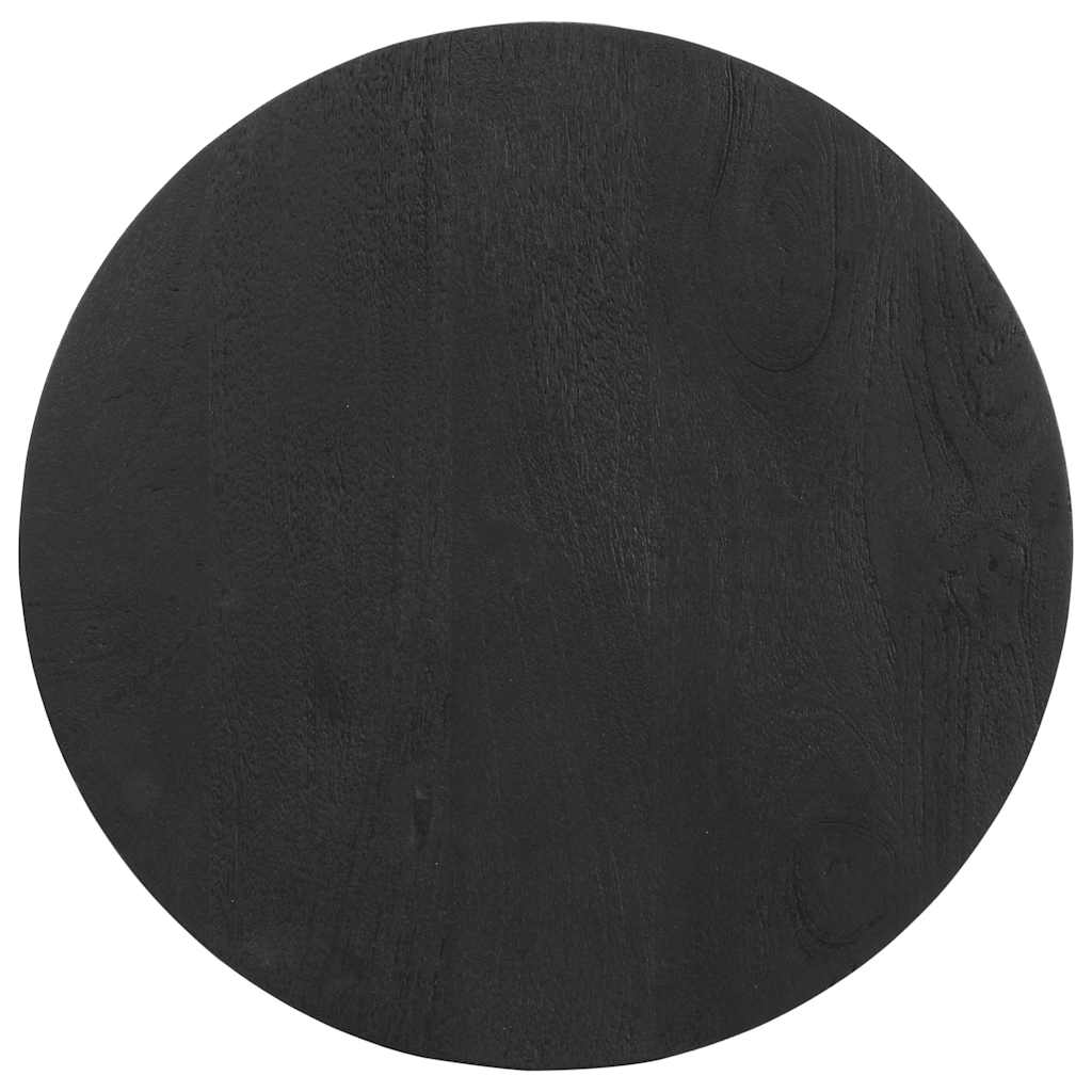 Tavolino da Salotto Nero Ø50x40 cm in Legno Massello di Mango 4017535