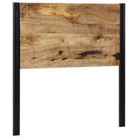 Testiera-Testata-Testiera Decorativa 100 cm in Legno Massello di Mango e Ferro